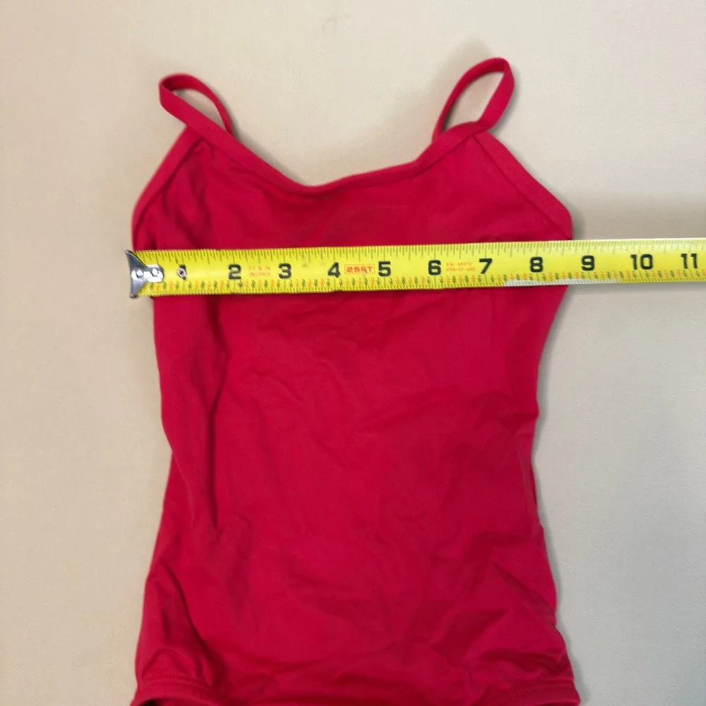 Body‎ Wrappers Red Camisole Leotard Pro WEAR BWP024 Adjustable 4-6 G Like New